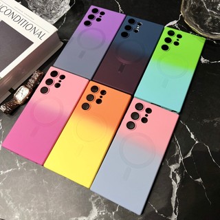 Ốp Điện Thoại Mềm Màu Gradient Sạc Từ Tính Cho Samsung Galaxy S21 S20 Note 20 Ultra S20 FE Note 10 Plus S21 FE Camera Bảo Vệ Toàn Diện