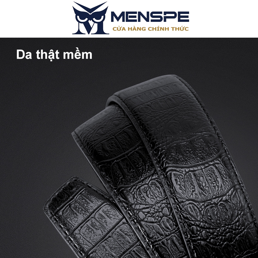 Thắt lưng da MENSPE có khóa gài tự động thời trang cao cấp cho nam