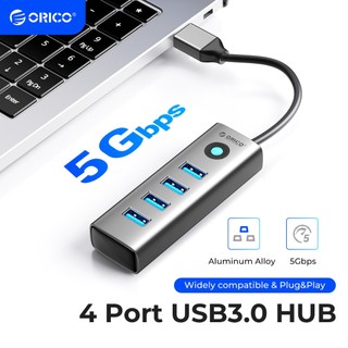 Hub orico usb 3.0 5gbps hợp kim nhôm tốc độ cao siêu mát 4 cổng usb