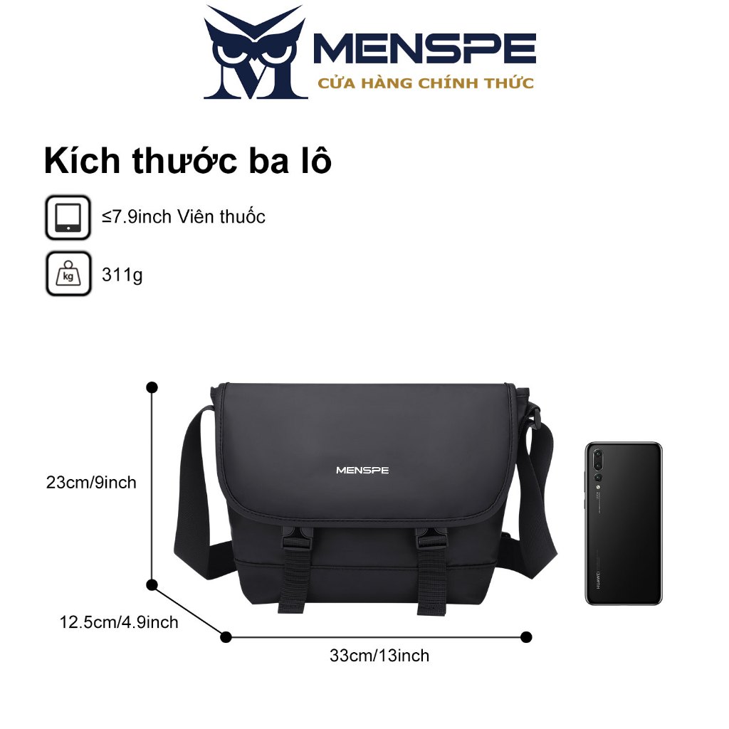 Túi đeo chéo vai nam MENSPE chống thấm nước chất lượng cao