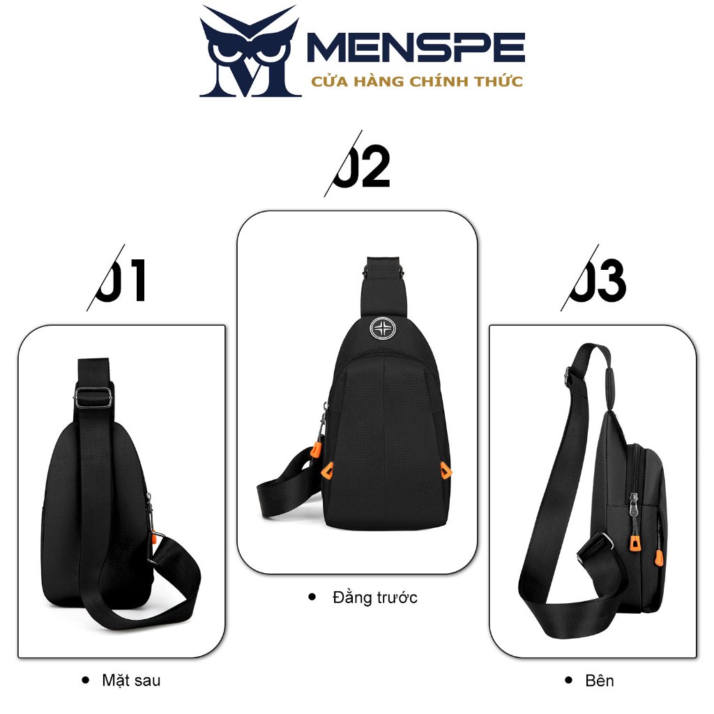 Túi thể thao MENSPE đeo chéo ngực chống thấm nước thời trang cho nam