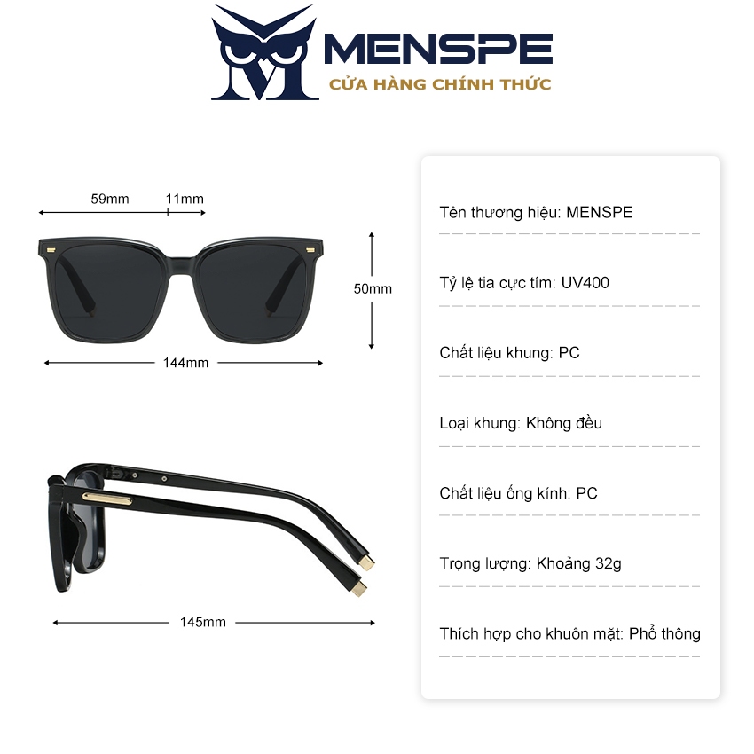 Kính mát thể thao nam MENSPE chống tia UV400 siêu nhẹ thời trang