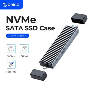 Orico ổ cứng ngoài 2 trong 1 usb a type-c usb 3.1 gen 2 10gbps m.2 ssd hỗ trợ m2 nvme m key sata ngff m & b key ssd
