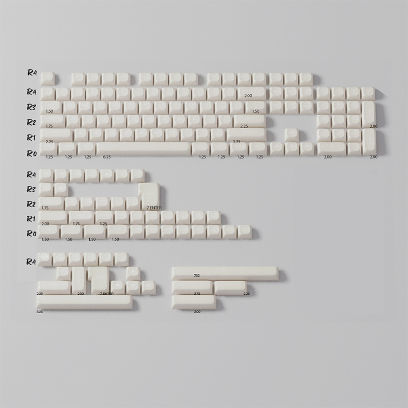 Gmk Bàn Phím Cơ 160 Phím Màu Trắng Tuyết Trong Mờ Cho alice layout mx