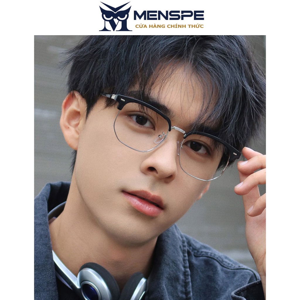 Kính mát MENSPE gọng bán nguyệt chống ánh sáng xanh thời trang cho nam