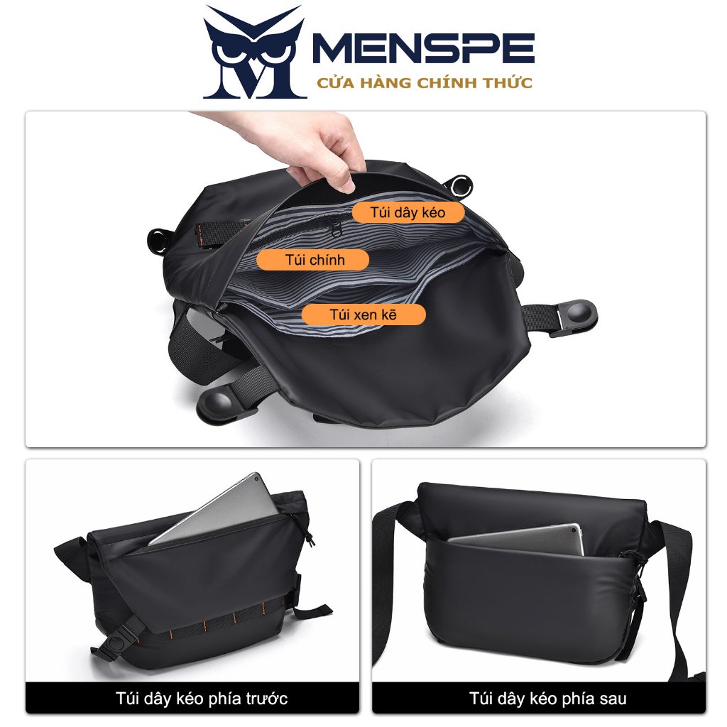 Túi đeo chéo MENSPE chống nước thời trang cho nam