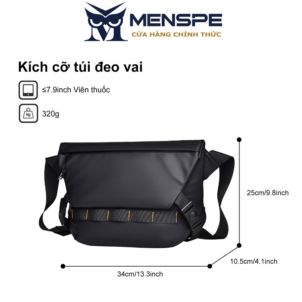 Túi đeo chéo MENSPE chống nước thời trang cho nam