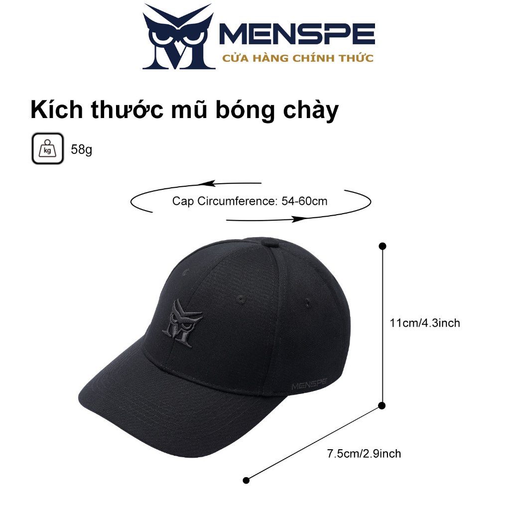 Mũ lưỡi trai MENSPE thời trang phong cách bóng chày cho nam