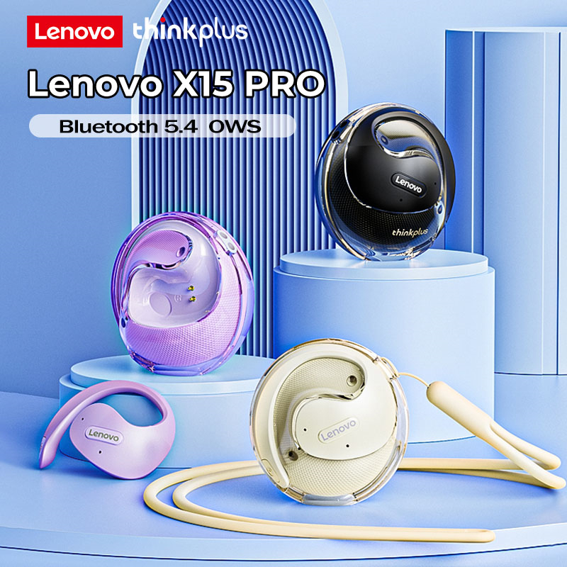 Lenovo Thinkplus X15 Pro Tai Nghe Bluetooth 5.4 HiFi Stereo Giảm tiếng ồn thông minh Tai nghe thể thao/trò chơi Với micrô cuộc gọi HD Tai nghe không dây