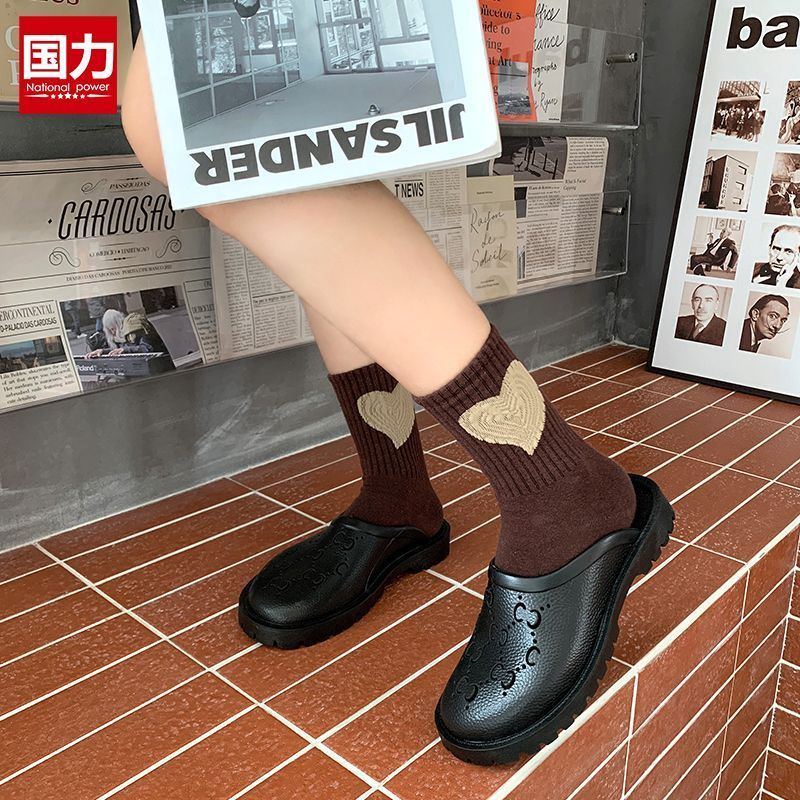 Giày Lười Cao Su Đế Dày Chống Trượt Chống Nước Màu Trắng Đen Thời Trang Cho Cặp Đôi