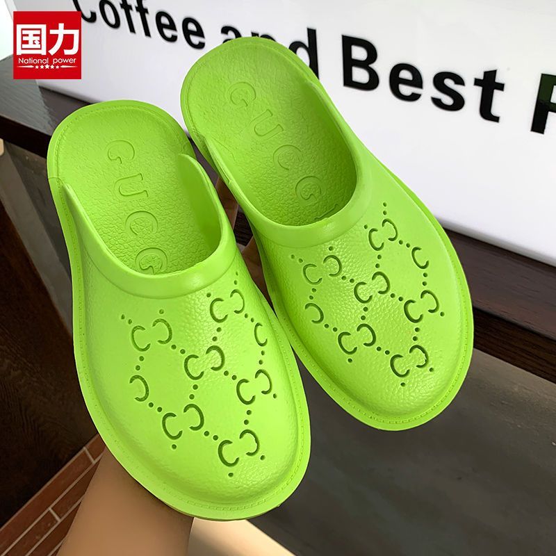 Giày Lười Cao Su Đế Dày Chống Trượt Chống Nước Màu Trắng Đen Thời Trang Cho Cặp Đôi