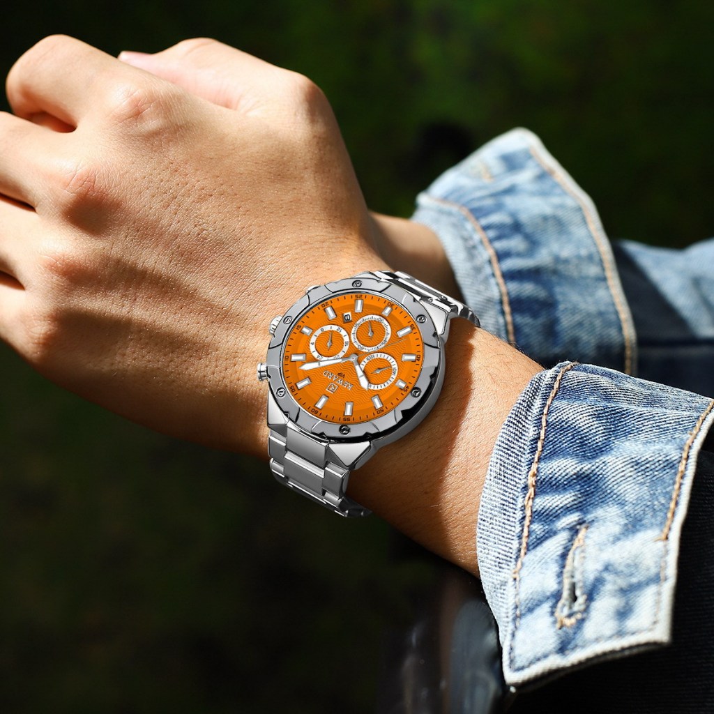 Reward Đồng Hồ Đeo Tay Ghi Hình Ba Mắt Bằng Thép Không Gỉ Chống Nước Cao Cấp Đa Năng Phong Cách Thể Thao Cho Nam