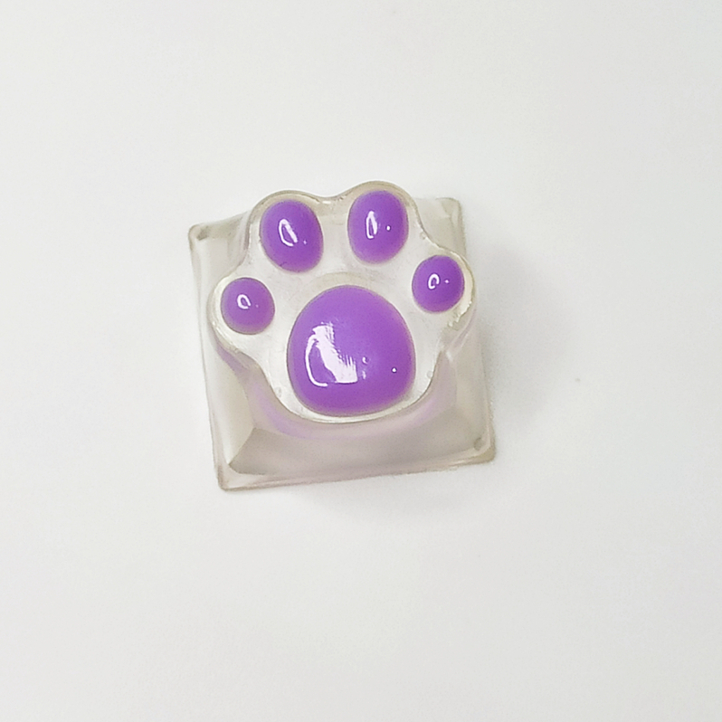 Vuốt Mèo Màu Tím Trong Mờ Dễ Thương Phù Hợp Cho Bàn Phím Cơ