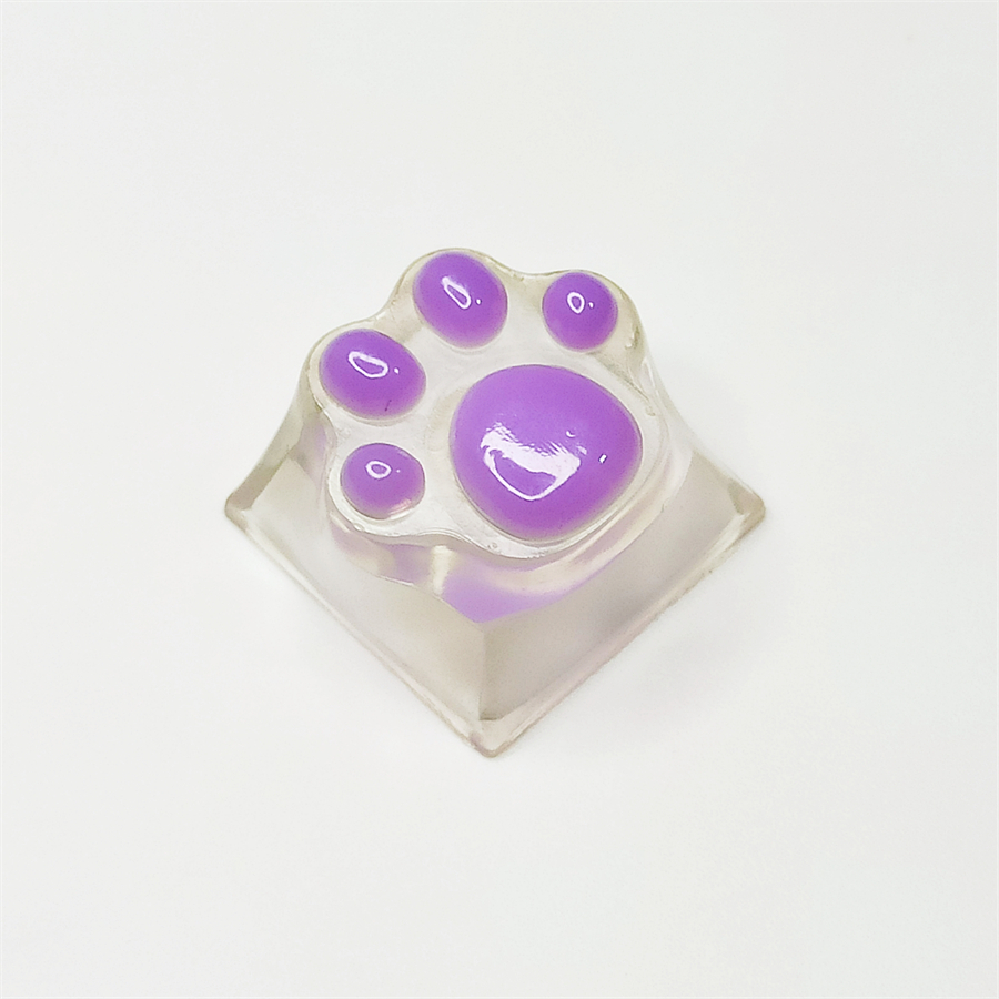 Vuốt Mèo Màu Tím Trong Mờ Dễ Thương Phù Hợp Cho Bàn Phím Cơ