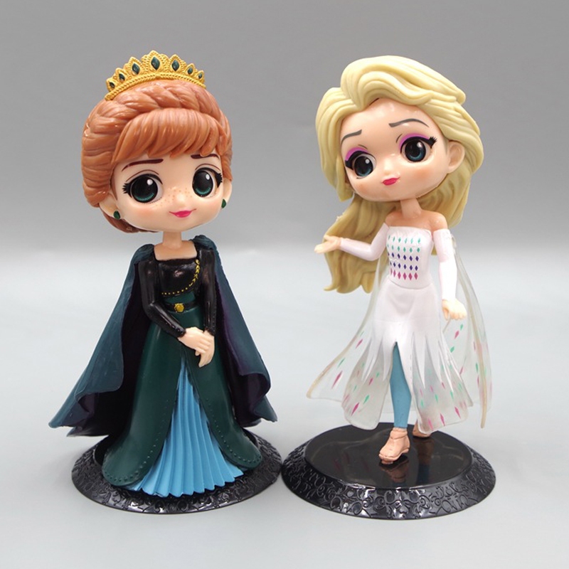 DISNEY 1 Mô Hình Công Chúa elsa anna 15.5cm Trang Trí Bánh Kem