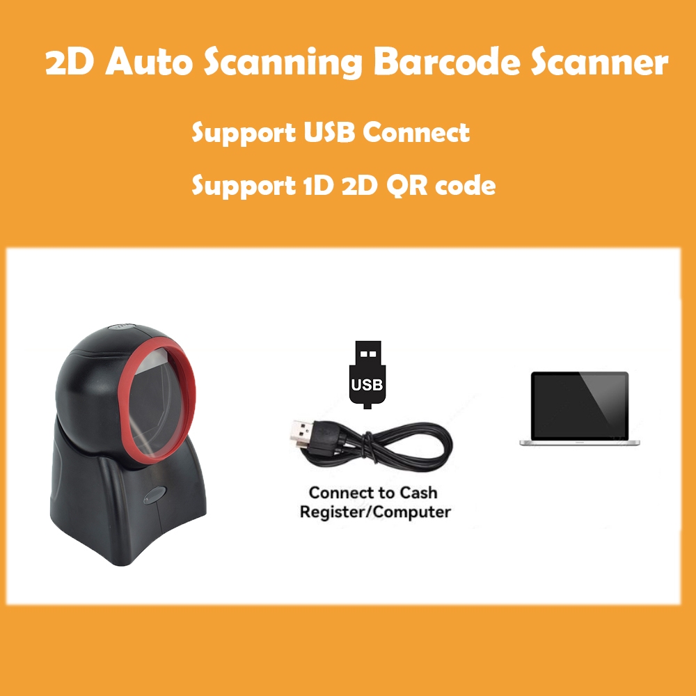 Máy Quét Mã Vạch 2d qr 1d qr Màn Hình To Đa Hướng usb Đa Hướng