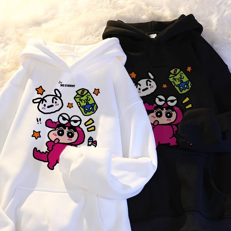 Áo Nỉ Cổ Tròn In Họa Tiết Hoạt Hình Dễ Thương Thời Trang Thu Đông 2023