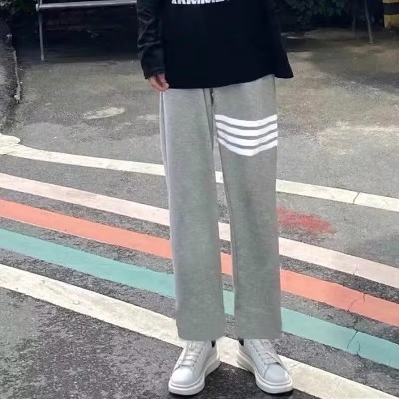 Quần Dài 4 Sọc Màu Đen Phong Cách Hàn Quốc Cho Nam bn18