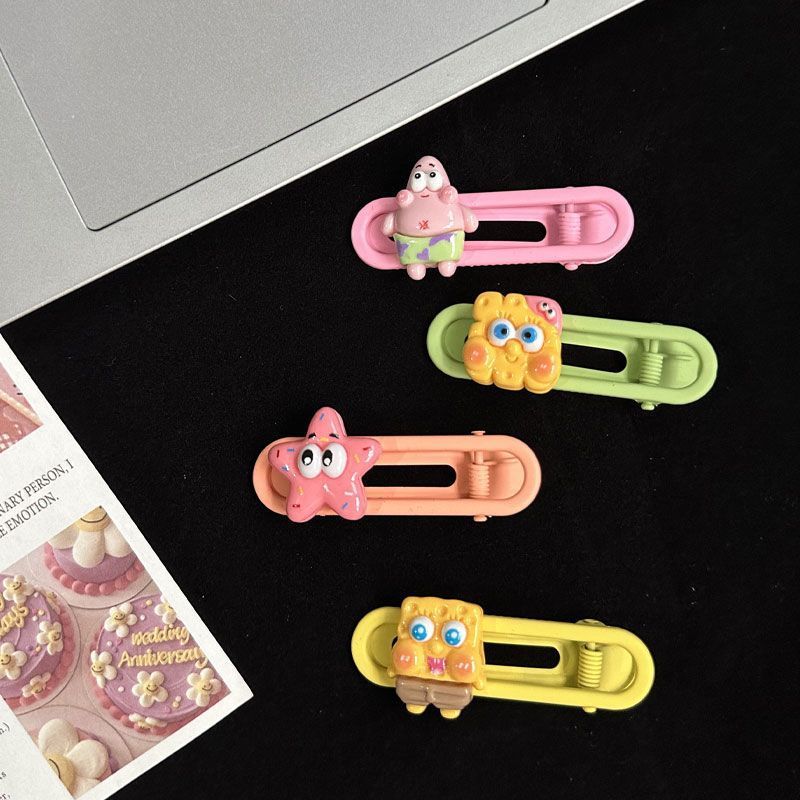 Dễ Thương Kẹp Tóc Hình Bọt Biển Đáng Yêu Cho Nữ