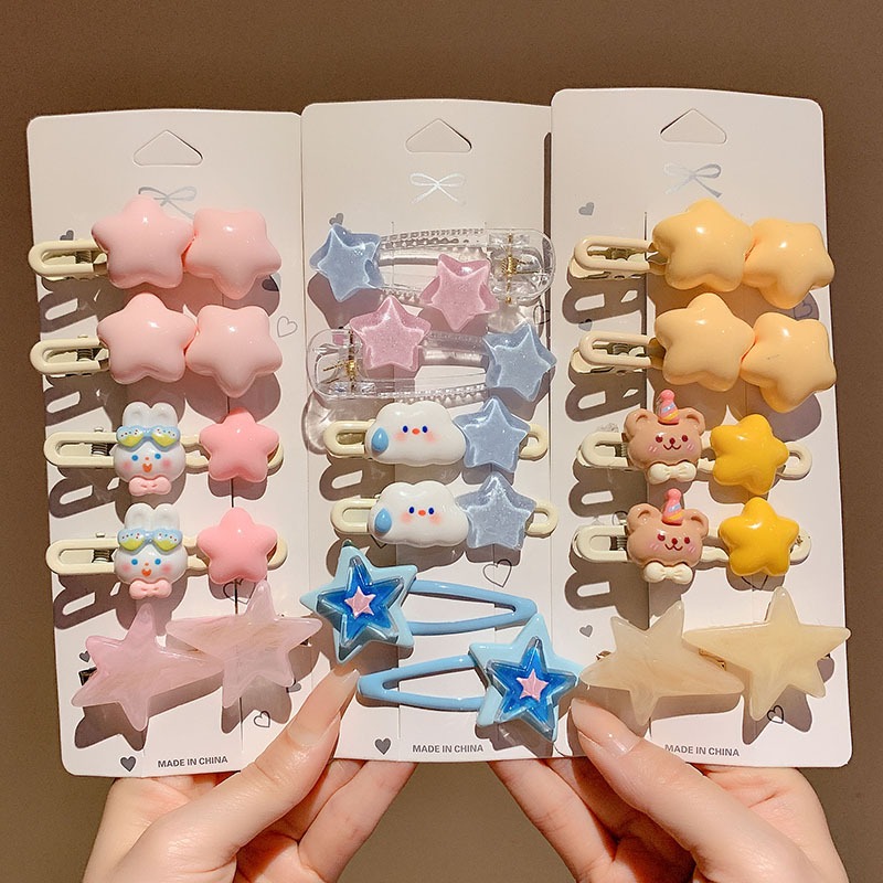 Dễ Thương kẹp tóc cute mini Hình Đám Mây / Ngôi Sao / Đám Mây Hoạt Hình Xinh Xắn