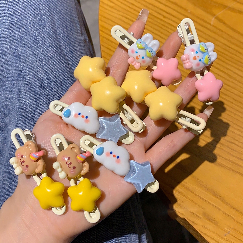 Dễ Thương kẹp tóc cute mini Hình Đám Mây / Ngôi Sao / Đám Mây Hoạt Hình Xinh Xắn