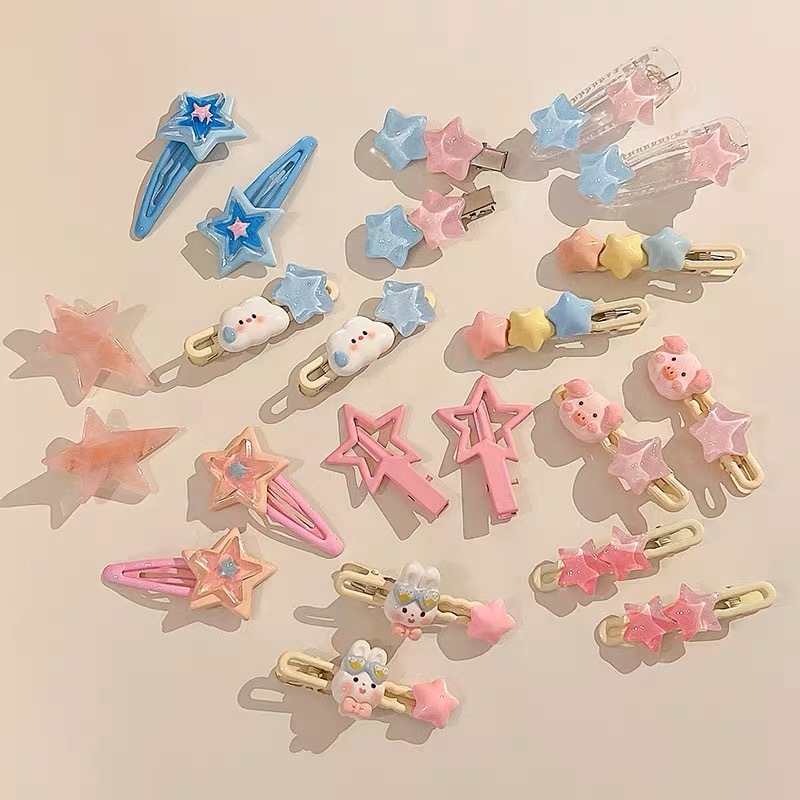 Dễ Thương kẹp tóc cute mini Hình Đám Mây / Ngôi Sao / Đám Mây Hoạt Hình Xinh Xắn