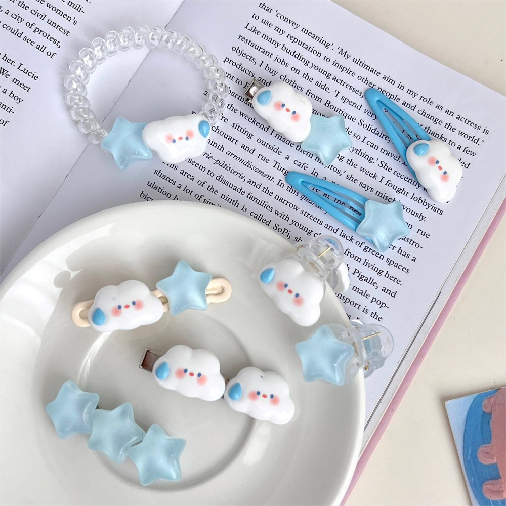 Dễ Thương kẹp tóc cute mini Hình Đám Mây / Ngôi Sao / Đám Mây Hoạt Hình Xinh Xắn