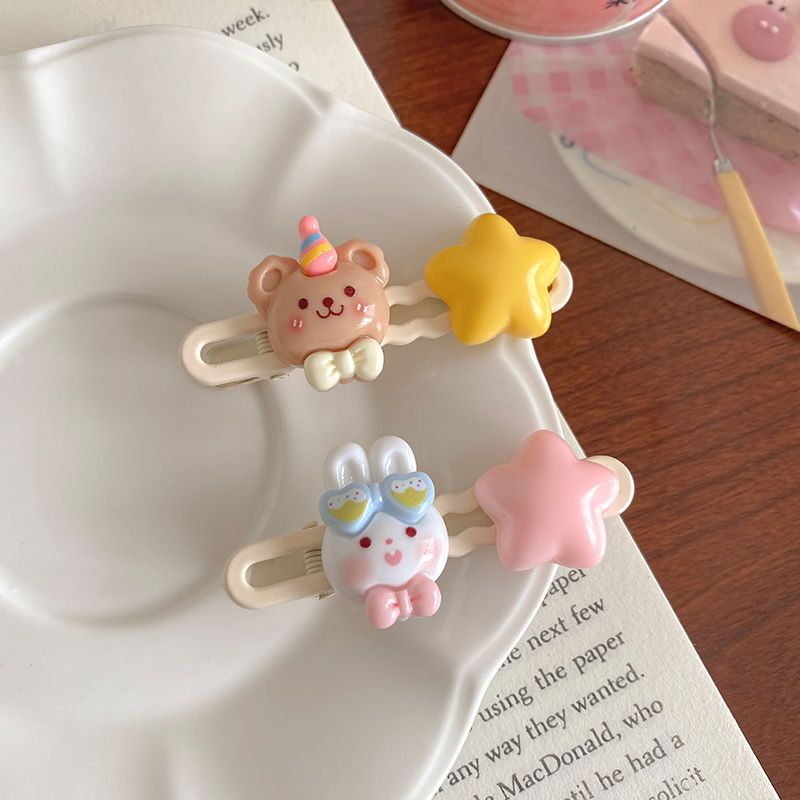 Dễ Thương Kẹp Tóc Hình Thỏ Và Ngôi Sao Xinh Xắn Cho Nữ