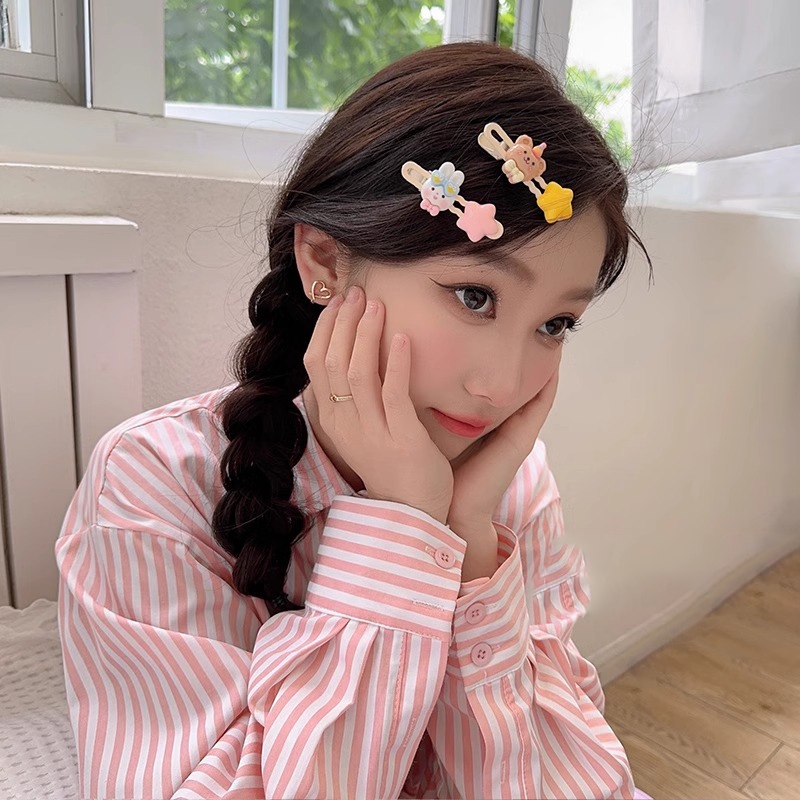 Dễ Thương Kẹp Tóc Hình Thỏ Và Ngôi Sao Xinh Xắn Cho Nữ