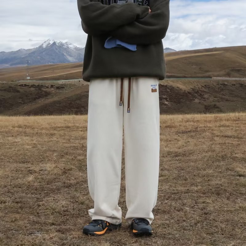 Quần ống rộng Màu Trơn Thời Trang Mùa Thu Trẻ Trung Cho Nam