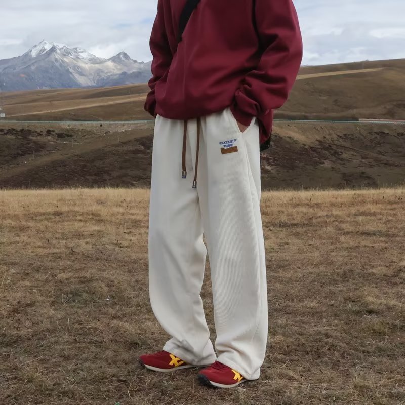 Quần ống rộng Màu Trơn Thời Trang Mùa Thu Trẻ Trung Cho Nam