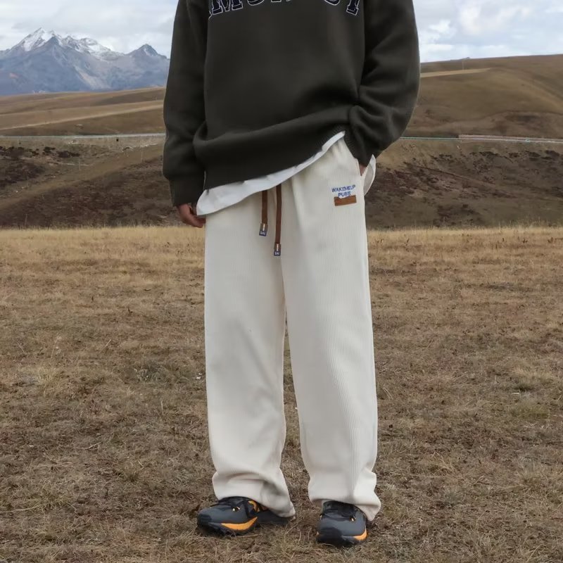 Quần ống rộng Màu Trơn Thời Trang Mùa Thu Trẻ Trung Cho Nam