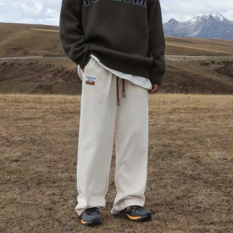 Quần ống rộng Màu Trơn Thời Trang Mùa Thu Trẻ Trung Cho Nam