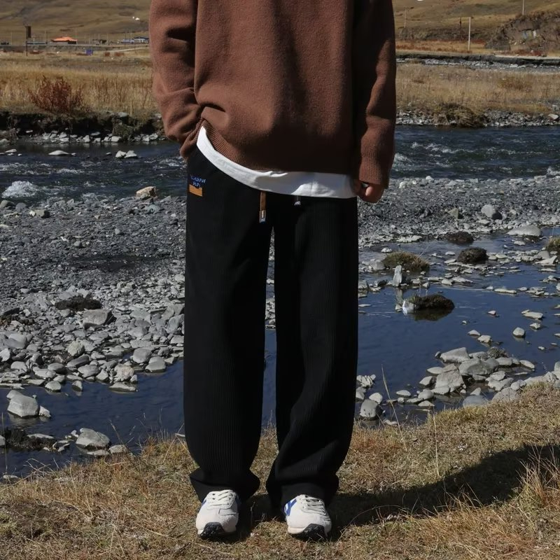 Quần ống rộng Màu Trơn Thời Trang Mùa Thu Trẻ Trung Cho Nam