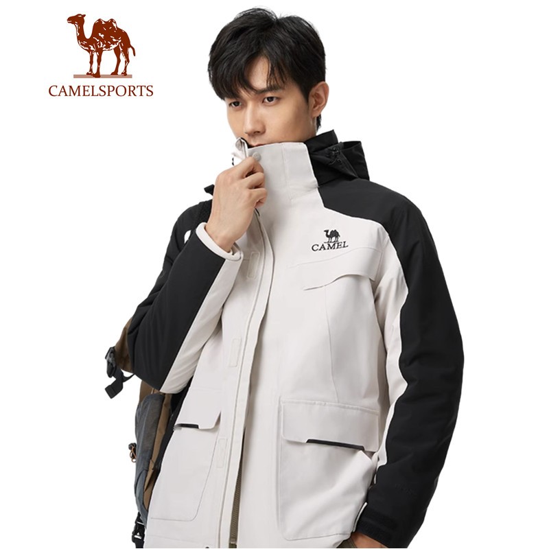 CAMEL SPORTS Áo Khoác Thể Thao Đi Mưa Chống Thấm Nước Dành Cho Nam Nữ