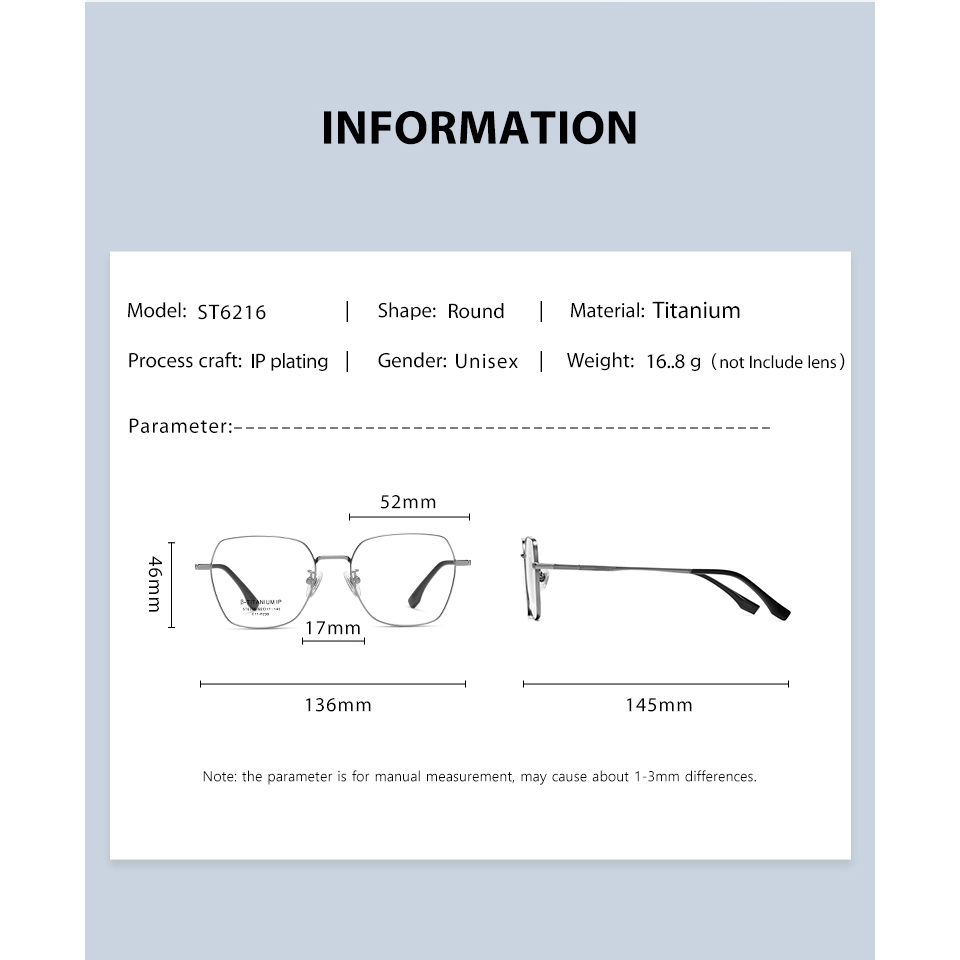Veithdia Kính Mát Gọng Đa Giác Bằng Titan Siêu Nhẹ Chống Ánh Sáng Xanh Thời Trang Cho Nam Và Nữ st6216