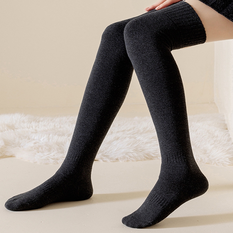 FHYL Vớ Cotton Qua Đầu Gối Giữ Ấm Mùa Đông Thoải Mái Phong Cách Nhật Bản Cho Nữ