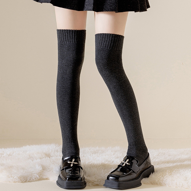 FHYL Vớ Cotton Qua Đầu Gối Giữ Ấm Mùa Đông Thoải Mái Phong Cách Nhật Bản Cho Nữ