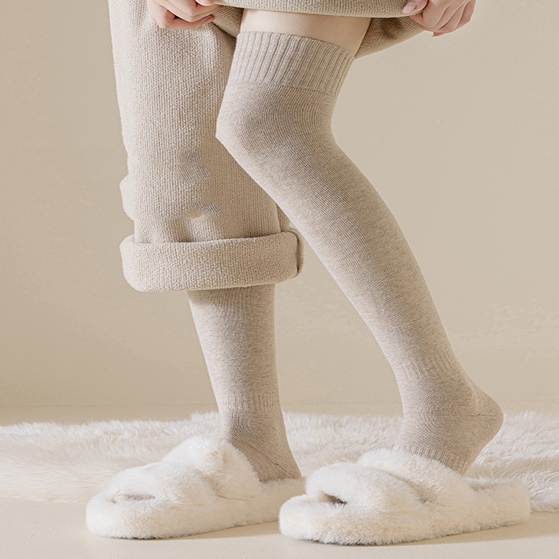 FHYL Vớ Cotton Qua Đầu Gối Giữ Ấm Mùa Đông Thoải Mái Phong Cách Nhật Bản Cho Nữ