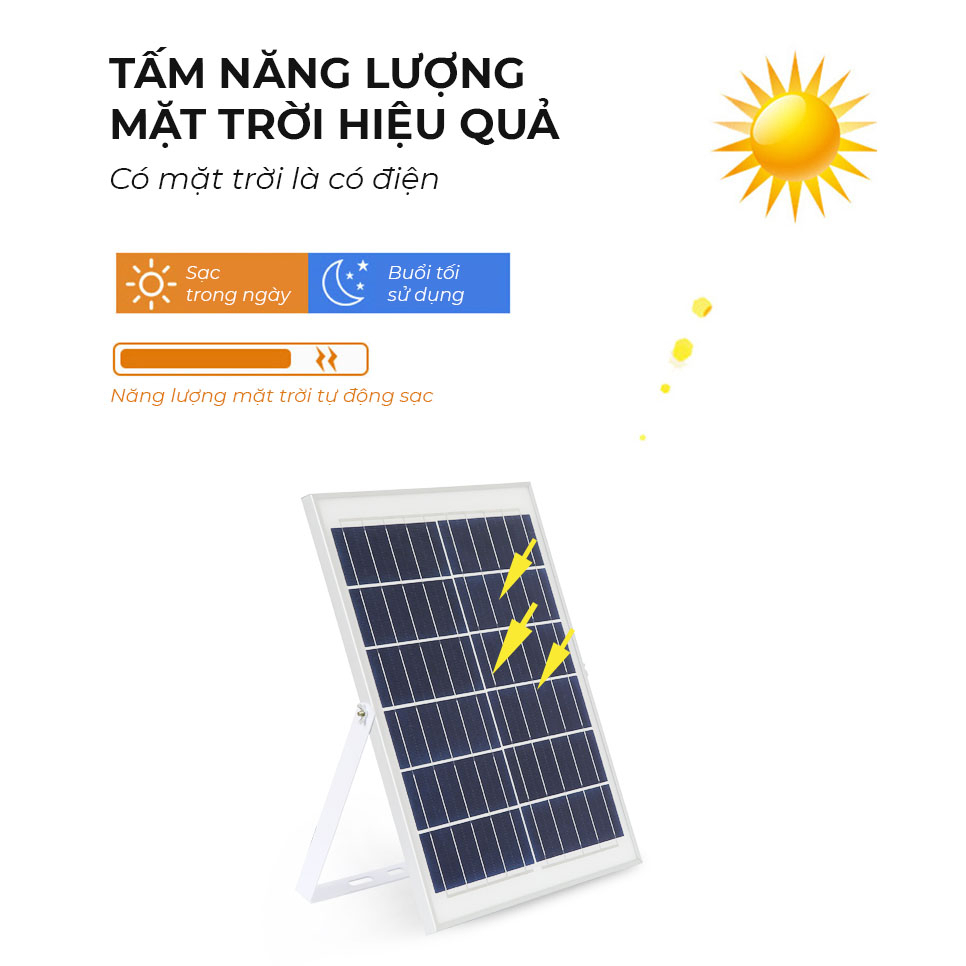 Đèn Led Năng Lượng Mặt Trời Siêu Sáng Chống Nước, Tiết Kiệm Điện Năng 500W LED