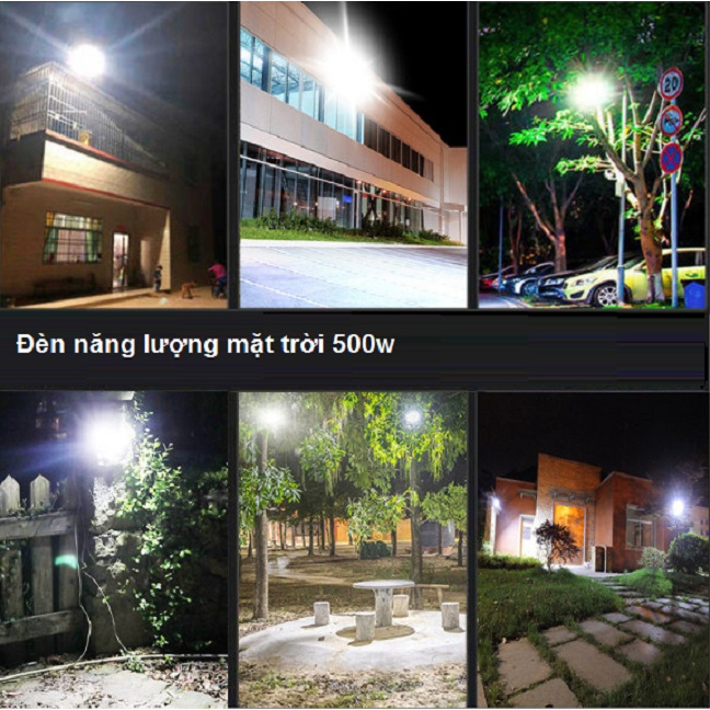 Đèn Led Năng Lượng Mặt Trời Siêu Sáng Chống Nước, Tiết Kiệm Điện Năng 500W LED