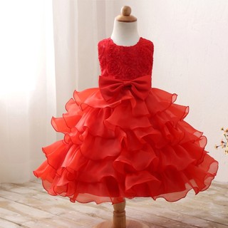 NNJXD Đầm xòe công chúa thiết kế nhún bèo nhiều tầng dễ thương dành cho bé gái