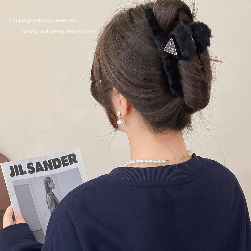 Kẹp Tóc Hình Cá Mập Bằng Lông Nhung Thời Trang Thu Đông Mới 2023 Dành Cho Bạn Nữ