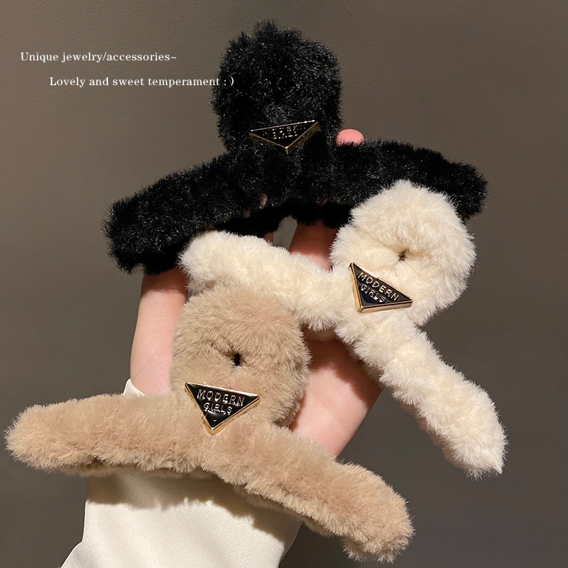 Kẹp Tóc Hình Cá Mập Bằng Lông Nhung Thời Trang Thu Đông Mới 2023 Dành Cho Bạn Nữ