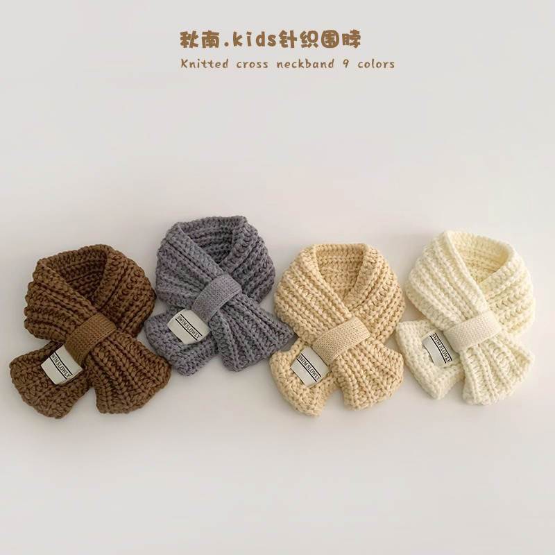Khăn Choàng Cổ Dệt Kim Chống Gió Thời Trang Thu Đông Cho Bé