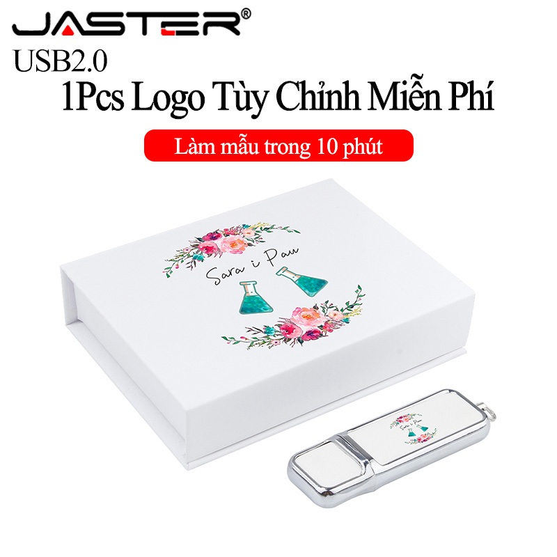 Ổ USB flash 2.0 JASTER 128gb 64gb 32gb 16gb 8gb bằng da in màu nghệ thuật có hộp đựng