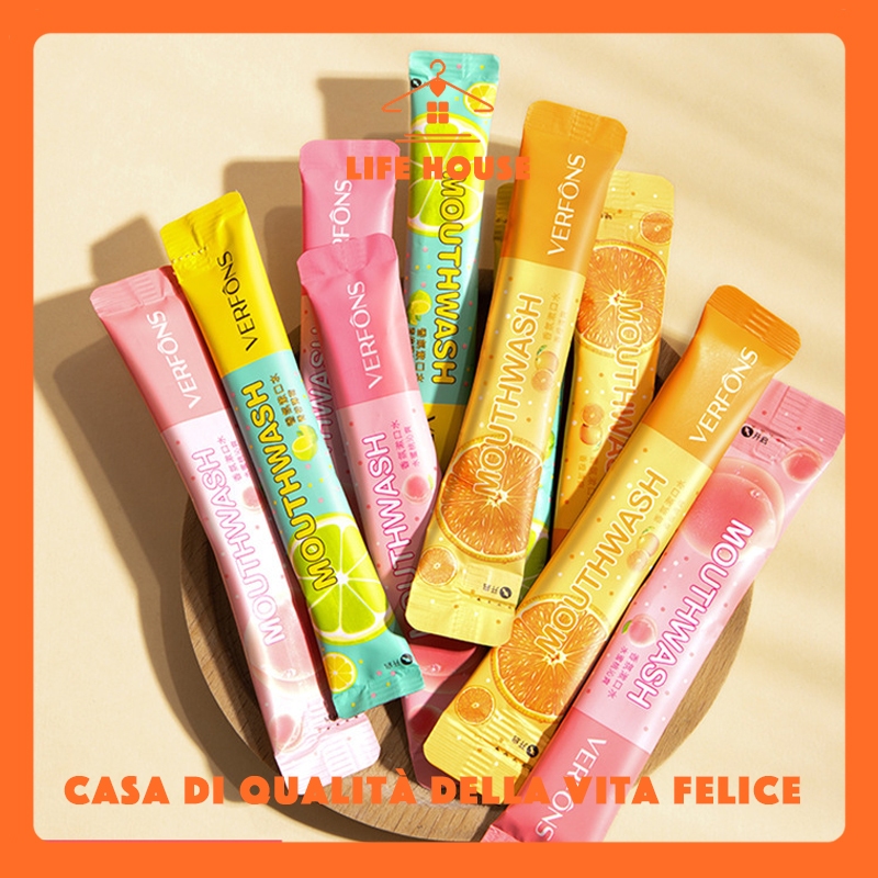 Nước súc miệng hương thơm, nước súc miệng hương trái cây tươi mát và chăm sóc, nước súc miệng đóng túi tươi và dùng một lần
