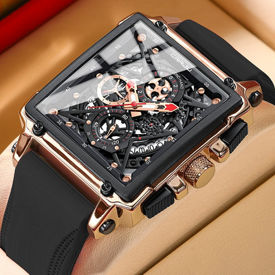 Đồng hồ nam quartz CRRJU 2312X dây silicon đa năng chống thấm nước