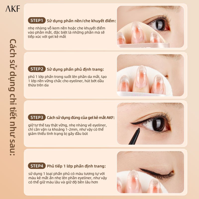 Bút kẻ mắt AKF chống thấm nước lâu trôi  chống nhòe 2mm