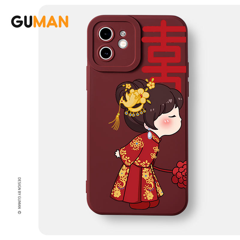 Ốp lưng GUMAN mềm tết nam nữ cặp đôi dễ thương đẹp Cho iPhone 15 14 13 12 11 Pro Max SE 2020 X XR XS 8 7 ip 6S 6 Plus kute xyb2507